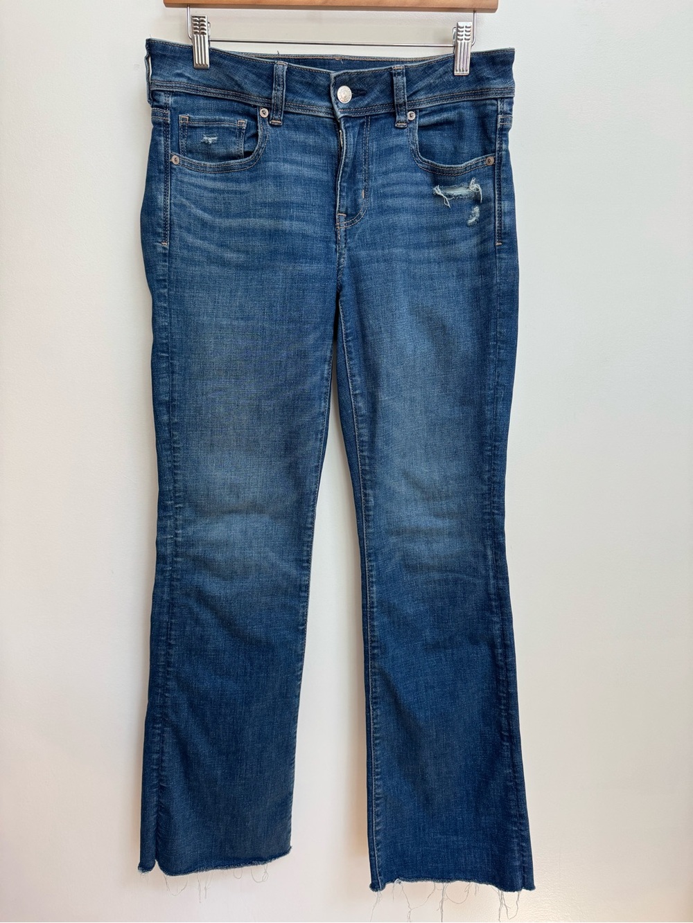 American Eagle Kick Boot Cut Jeans Women Size 6 R Stretch Denim Closet Staple